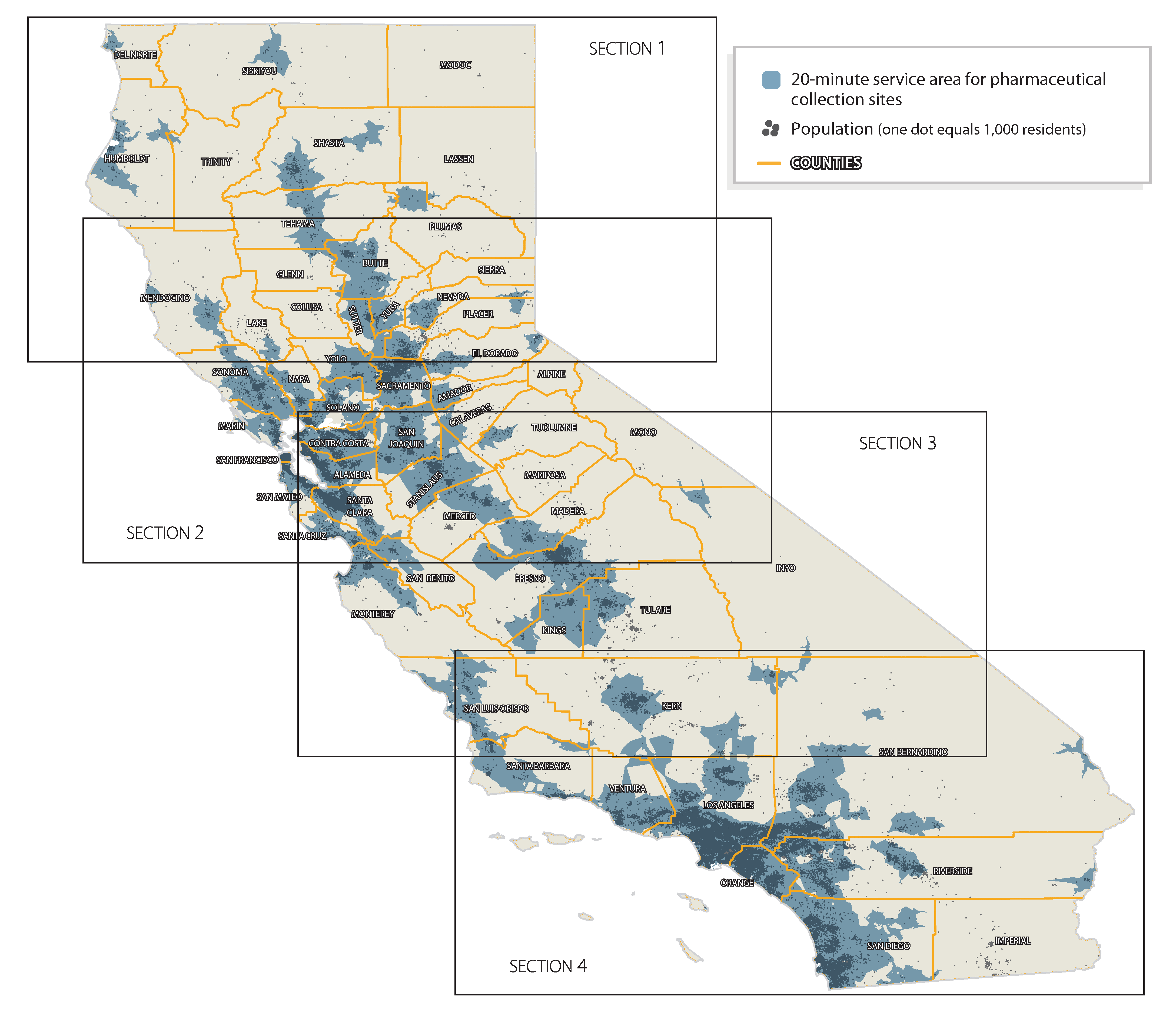 A map depicting the boundaries of the city of Irwindale and the location and status of the 16 pit mine located within Irwindale’s boundaries.